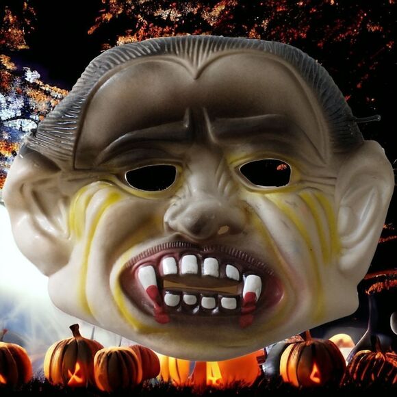 Creepy Evil Halloween Mask Rubber Cosplay Theater Fangs Bloody Vampire Ghoulish. - Picture 10 of 16